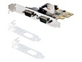 StarTech.com 2-Port PCIe to Dual Port RS232 (DB9) PCI Express Serial Card w  COM Retention, 21050-PC-SERIAL-LP, 41609610, Controller Cards & I/O Boards