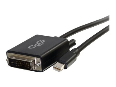 C2G Mini DisplayPort Male to Single Link DVI-D Male Adapter Cable, Black, 3ft, 54334, 18145806, Cables