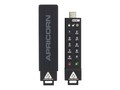 Apricorn 256GB Aegis Secure Key 3 NXC 256-Bit Hardware-Encrypted USB 3.2 Type C Flash Drive, ASK3-NXC-256GB, 41517525, Flash Drives