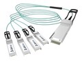 UNC QSFP28 to 4x25G SFP28 100G AOC Breakout Cable, 20m, QSFP-4X25G-AOC20M-U, 41226998, Cables UNC QSFP28 to 4x25G SFP28 100G AOC Breakout Cable, 20m, QSFP-4X25G-AOC20M-U, 41226998, Cables