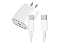 4Xem 25W 3FT USB-C Charging Kit compatible for iPhone 15 and iPhone 15 Plus, 4XIPHNKIT3, 41706151, AC Power Adapters (external)