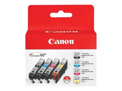 Canon CLI-221 4-Color Pack, 2946B004, 8976307, Ink Cartridges & Ink Refill Kits - OEM Canon CLI-221 4-Color Pack, 2946B004, 8976307, Ink Cartridges & Ink Refill Kits - OEM