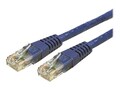 StarTech.com CAT6 Gigabit Wire 100W PoE 650MHz Molded Ethernet Patch Cable, Blue, 6ft, C6PATCH6BL, 4896203, Cables