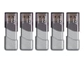 PNY 32GB Turbo Attach 3 USB 3.0 Flash Drive 5 Pack, P-FD32GX5TBOP-MP, 42206115, Flash Drives PNY 32GB Turbo Attach 3 USB 3.0 Flash Drive 5 Pack, P-FD32GX5TBOP-MP, 42206115, Flash Drives