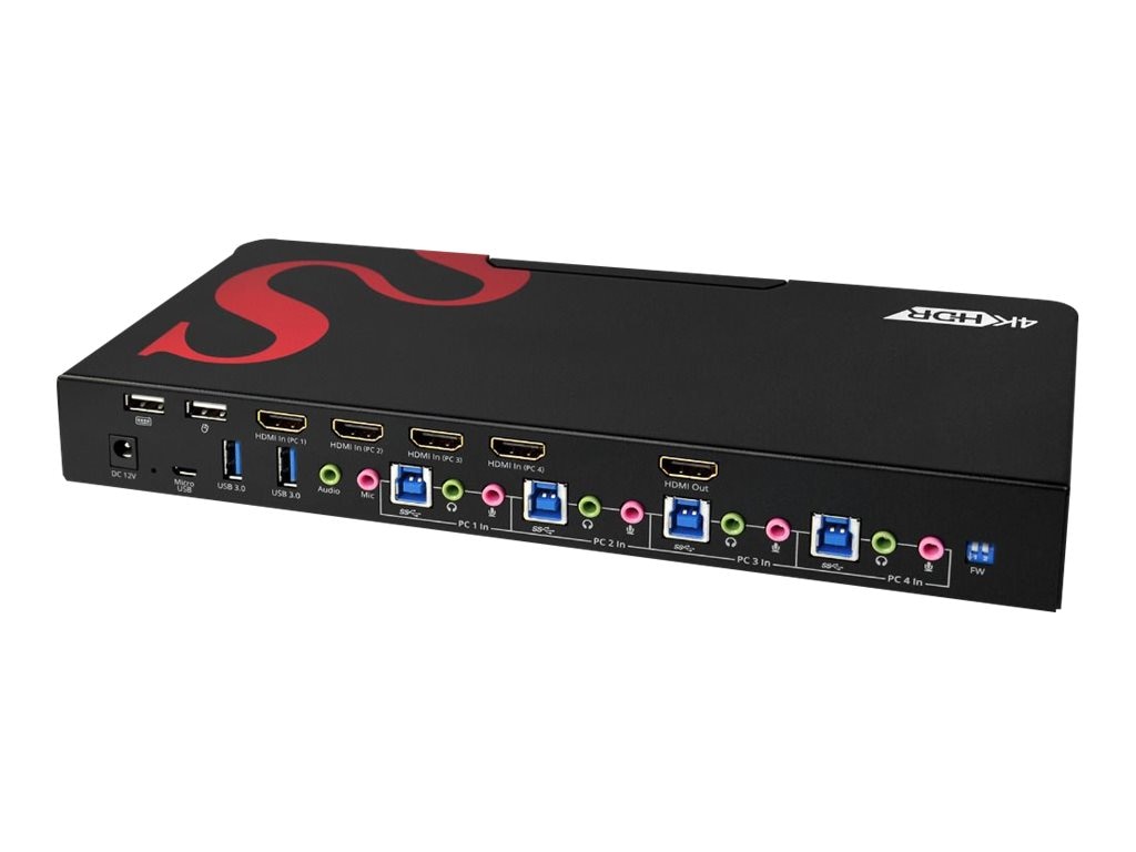 Siig 4-Port HDMI 2.0 4K HDR Smart Console KVM Switch w USB 3.0 (CE