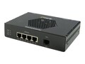 Perle EXP-4S110E-RJ 4-Port Fast Ethernet PoE Extender (USA), 06004704, 31195541, Network Extenders