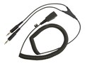 Jabra Dual 3.5mm Stereo Jacks to Quick Disconnect PC Cable, 8734-599, 18103403, Cables