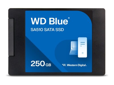 SanDisk 250GB WD Blue SA510 SATA 6Gb s 2.5 7mm Cased Internal Solid State Drive, WDS250G3B0A-00AXR0            , 41847447, Solid State Drives - Internal