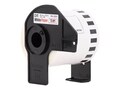 Brother 2.4 x 50' DK2251 Black Red on White Continuous Length Paper Tape, DK2251, 33411009, Paper, Labels & Other Print Media