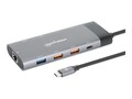 Manhattan USB-C 10-in-1 Dual Monitor 8K Dock w Power Delivery, 130714                        , 41963386, Docking Stations & Port Replicators
