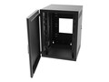 C2G 12RU Swing-Out Wall Mount Cabinet w  Perforated Door, Black, TAA, SWM12RUPD-26-26, 35130411, Racks & Cabinets
