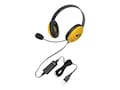 Califone CALIFONE Yellow Stereo Headset , 2800YL-USB, 41071724, Headsets (w/ microphone)