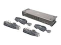 IOGEAR 4-Port DVI KVMP Switch with Cables, GCS1104, 10539552, KVM Switches