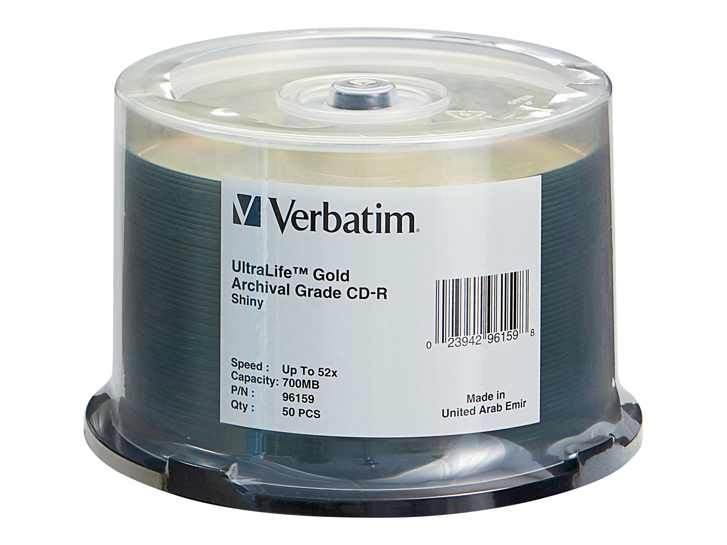 Verbatim 52x 700MB CD-R Gold Archival Grade Media (50-pack (96159)