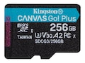 Kingston 256GB Canvas Go! Plus UHS-I microSDXC Memory Card, SDCG3/256GBSP, 38196563, Memory - Flash