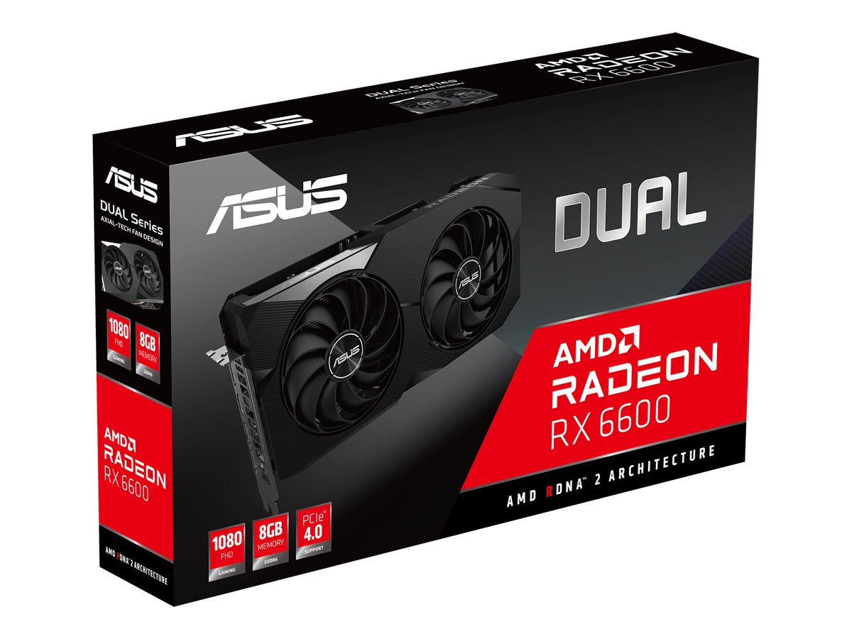 Asus DUAL RX6600 8G Graphics Card (DUAL-RX6600-8G)