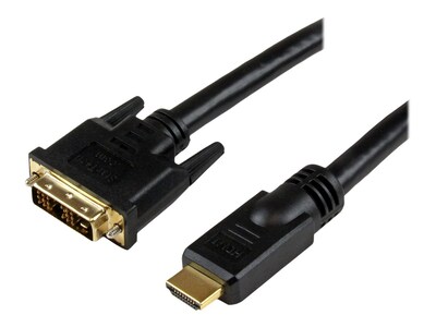 StarTech.com HDMI to DVI-D Adapter Cable, Black, 25ft, HDDVIMM25, 16120541, Cables