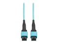 Tripp Lite 12-Fiber MPO F F 100G 50 125 OM4 Fiber Multimode Type-A Polarity Optic Cable, Aqua, 4m, TAA, N845A-04M-12TAA               , 41859012, Cables