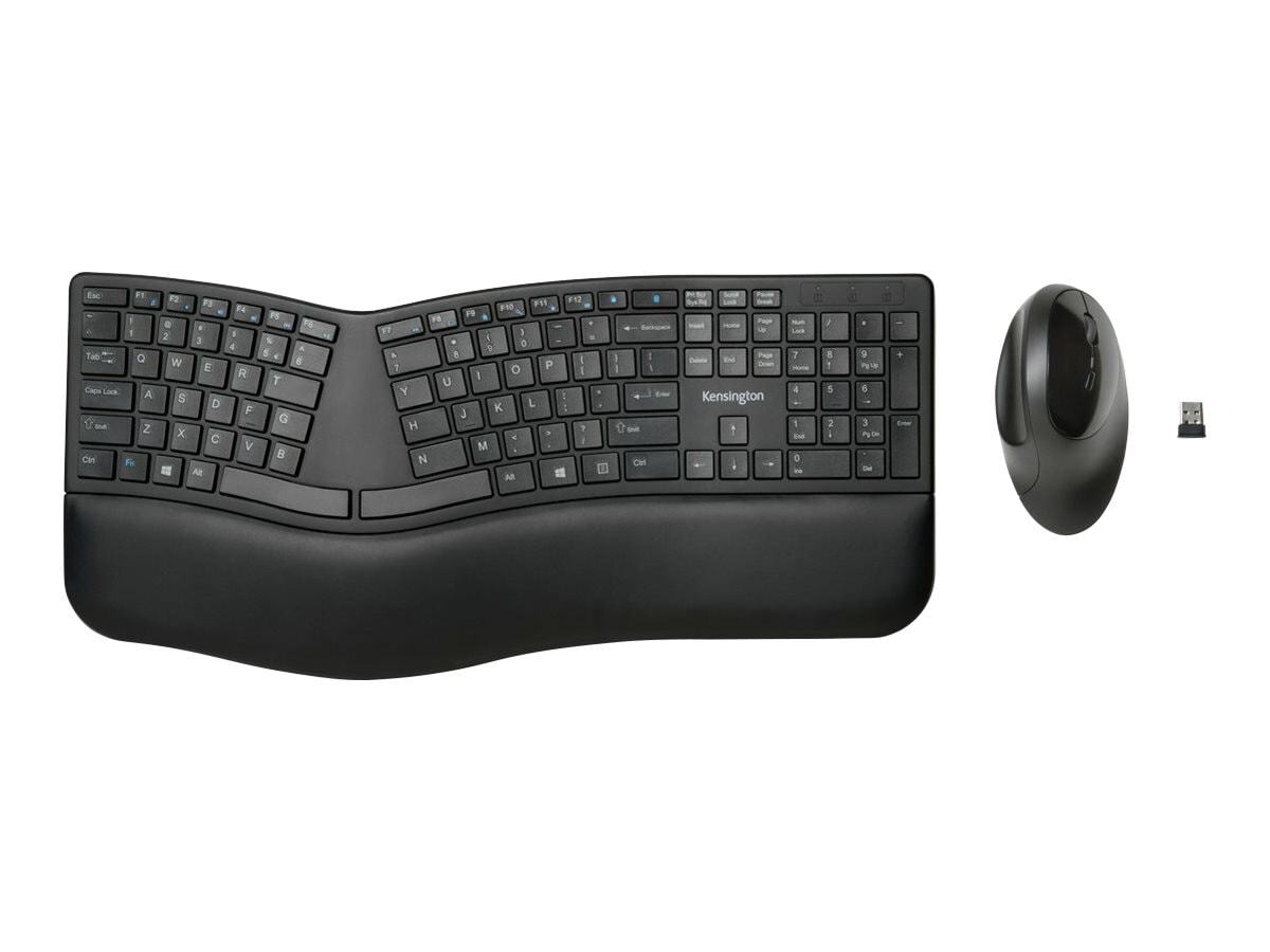 Buy Kensington Pro Fit Ergo Wireless Keyboard & Mouse, Black at