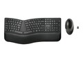 Kensington Pro Fit Ergo Wireless Keyboard & Mouse, Black, K75406US, 37477558, Keyboard/Mouse Combinations