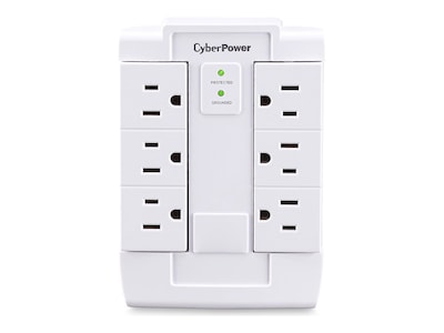 CyberPower Essential Series Surge Protector (6) Swivel-style Outlets 900 Joules, CSB600WS, 15237529, Surge Suppressors CyberPower Essential Series Surge Protector (6) Swivel-style Outlets 900 Joules, CSB600WS, 15237529, Surge Suppressors