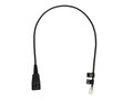 Jabra QD-RJ-9 Direct Connect Cord, Straight, 8800-00-01, 15012590, Cables
