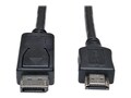 Tripp Lite DisplayPort to HDMI M/M 1080p Adapter Cable, Black, 20ft