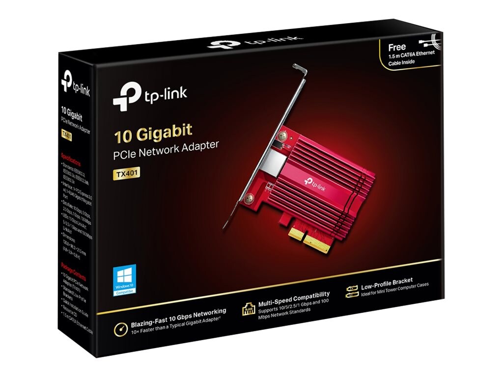 グラフィックボード・グラボ・ビデオカード TP-Link 10 Gigabit PCIe Network Adapter TX401 | 10 Gigabit PCI Express Network Adapter | TP-Link