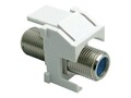 On-Q Recessed Nickel Self-Terminating F-Connector, White, 50-Pack, WP3481WH50                    , 42031833, Cable Accessories