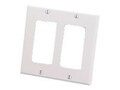 C2G Decorative Dual Gang Wall Plate, White, 03728, 7293459, Premise Wiring Equipment