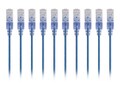 Monoprice 10-Pack_ SlimRun Cat6A Ethernet Network Patch Cable_ 3ft Blue, 15154, 41265592, Cables