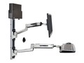 Ergotron LX Sit-Stand Wall Mount System with Small Black CPU Holder, 45-359-026, 15007379, Wall Stations