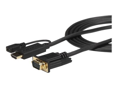 StarTech.com HDMI to VGA Active Converter Cable, Black, 3ft, HD2VGAMM3, 18238471, Cables