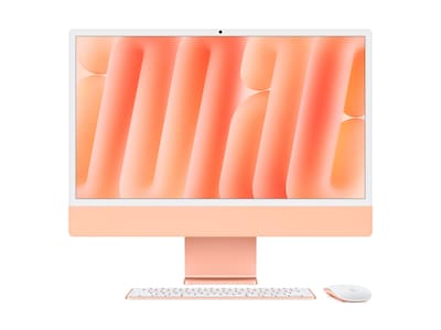 Apple iMac 24 4.5K Apple 10C M4 16GB 256GB SSD 10CGPU GbE 4xTB4 MagicMouse MagicKeyboardTID Orange, MWV83LL/A                     , 41853116, Desktops - iMacs
