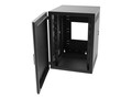 C2G 26RU Swing-Out Wall Mount Cabinet w  Perforated Door, Black, TAA, SWM26RUPD-26-26, 35130462, Racks & Cabinets