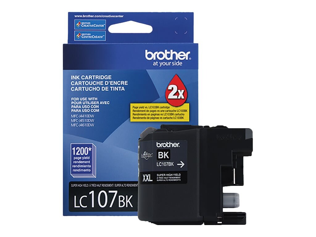 Brother Black LC107BK Innobella Super High Yield (XXL) Ink (LC107BK)