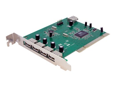 StarTech.com 7 Port PCI to USB 2.0 Controller Adapter Card - Full Profile, PCIUSB7, 10730955, Network Adapters & NICs