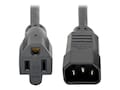Tripp Lite 13A 125V 16AWG NEMA 5-15R to C14 Computer AC Power Cable, Black, 1ft, P002-001-13A , 41805836, Power Cords Tripp Lite 13A 125V 16AWG NEMA 5-15R to C14 Computer AC Power Cable, Black, 1ft, P002-001-13A , 41805836, Power Cords