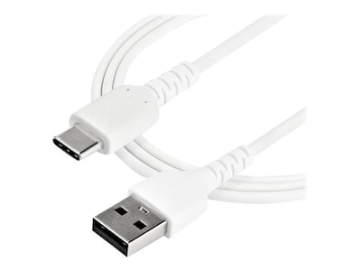 StarTech.com 60W USB A to USB C Charging & Sync Aramid Fiber Cable, White, 1m, RUSB2AC1MW, 37874001, Cables StarTech.com 60W USB A to USB C Charging & Sync Aramid Fiber Cable, White, 1m, RUSB2AC1MW, 37874001, Cables