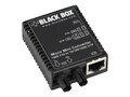 Black Box Micro Mini Media Converter, 10- 100- 1000-Mbps Copper to 1000-Mbps Duplex Fiber, Multimode, 850-nm, LMC4001A, 15644571, Network Transceivers