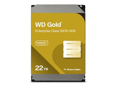 Western Digital 22TB WD Gold SATA 6Gb s 3.5 Enterprise Class Hard Drive, WD221KRYZ, 41502180, Hard Drives - Internal Western Digital 22TB WD Gold SATA 6Gb s 3.5 Enterprise Class Hard Drive, WD221KRYZ, 41502180, Hard Drives - Internal