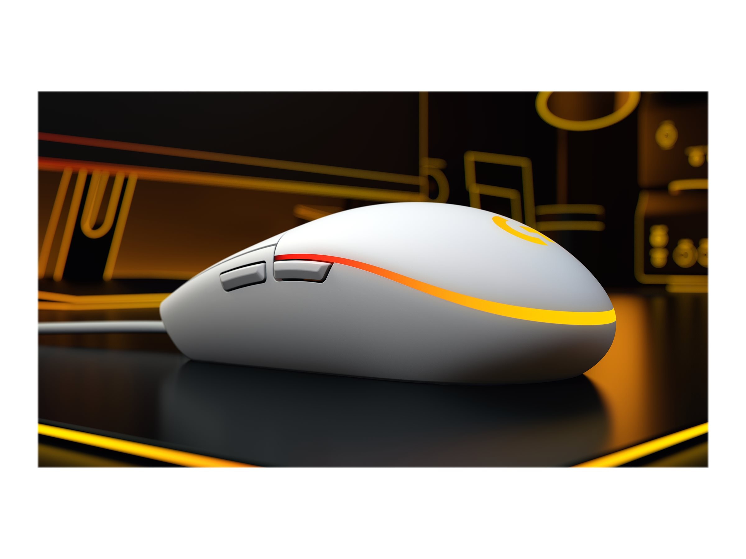 Logitech G203 Gaming Mouse, White (910-005791)