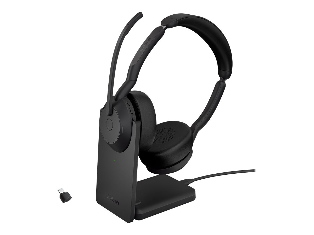 Jabra Evolve2 55 Link380c UC Stereo Headset w Charging Stand