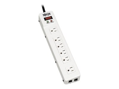 Tripp Lite Protect it! Metal Surge (6) Outlet (3 Transformer) Telephone 15ft Cord 1340 Joules, TLM626TEL15, 6935034, Surge Suppressors Tripp Lite Protect it! Metal Surge (6) Outlet (3 Transformer) Telephone 15ft Cord 1340 Joules, TLM626TEL15, 6935034, Surge Suppressors