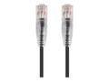 Monoprice SlimRun CAT6 UTP 28AWG 550MHz Snagless Bare Copper Patch Cable, Black, 10Ft, 13542 , 42112507, Cables Monoprice SlimRun CAT6 UTP 28AWG 550MHz Snagless Bare Copper Patch Cable, Black, 10Ft, 13542 , 42112507, Cables