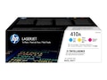 HP 410A (CF251AM) Cyan Magenta Yellow Original LaserJet Toner Cartridges (3-pack), CF251AM, 33683645, Toner and Imaging Components - OEM HP 410A (CF251AM) Cyan Magenta Yellow Original LaserJet Toner Cartridges (3-pack), CF251AM, 33683645, Toner and Imaging Components - OEM