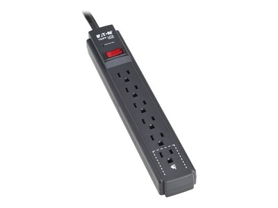 Eaton 6OUTLET SURGE 600J 3FT CRD BLK, TLP63B                        , 42003156, Surge Suppressors