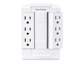 CyberPower 6-Outlet Swivel Wall Tap, GT600P, 32398041, Power Strips