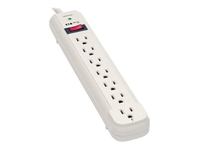 Tripp Lite Protect It! Surge (7) Outlet (4 Transformers) 25ft Cord 1080 Joules, TLP725, 7895361, Surge Suppressors
