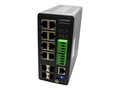 Lantronix 8-Port 1000Base-T Mngd Hardened Switch w 4x1000Base-X SFP, SISGM1040-284-LRT, 38129651, Network Switches